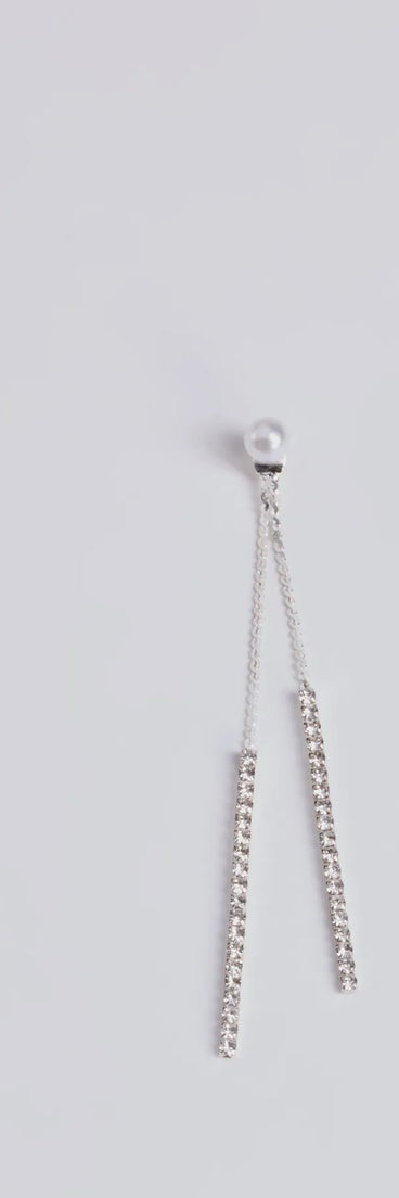 So Luxe Pearl And Rhinestone Dainty Duster Earrings