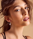 Glam Looks Teardrop Cubic Zirconia Earrings