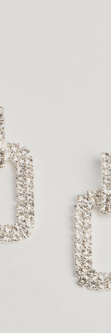 Sparkly Status Rhinestone Statement Earrings
