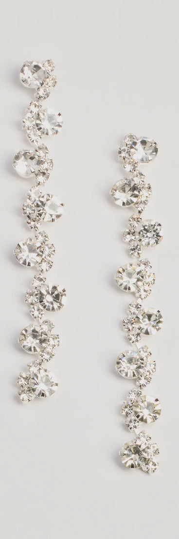 Elegant And Chic Rhinestone Duster Earrings