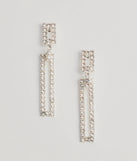 
Upgrade your style game for 2025 with the Glam Moves Rhinestone Rectangular Duster Earrings in silver, perfect for any fashion-forward wardrobe.
