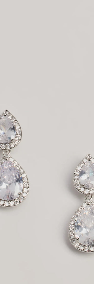 Classically Stunning Cubic Zirconia Teardrop Earrings