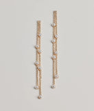 Dainty Luxe Faux Pearl And Rhinestone Earrings