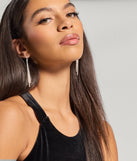 Endless Shine Rhinestone Fringe Earrings