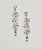 Twinkling Radiance Rhinestone Linear Earrings