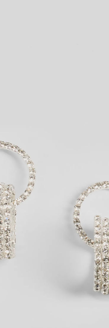 Encircled Luxe Rhinestone Drop Earrings