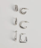 
Upgrade your style game for 2025 with the Minimal Glam Three-Pack Earrings Set in silver, perfect for any fashion-forward wardrobe.