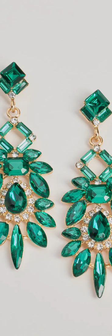 Statement Stunner Teardrop Gemstone Earrings