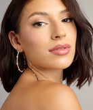 All About The Sparkle Rhinestone Hoop Earrings
