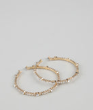 All About The Sparkle Rhinestone Hoop Earrings