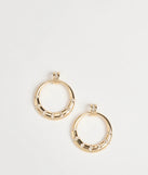 Sleek Glam Rhinestone Hoop Earrings