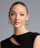 Sleek Glam Rhinestone Hoop Earrings
