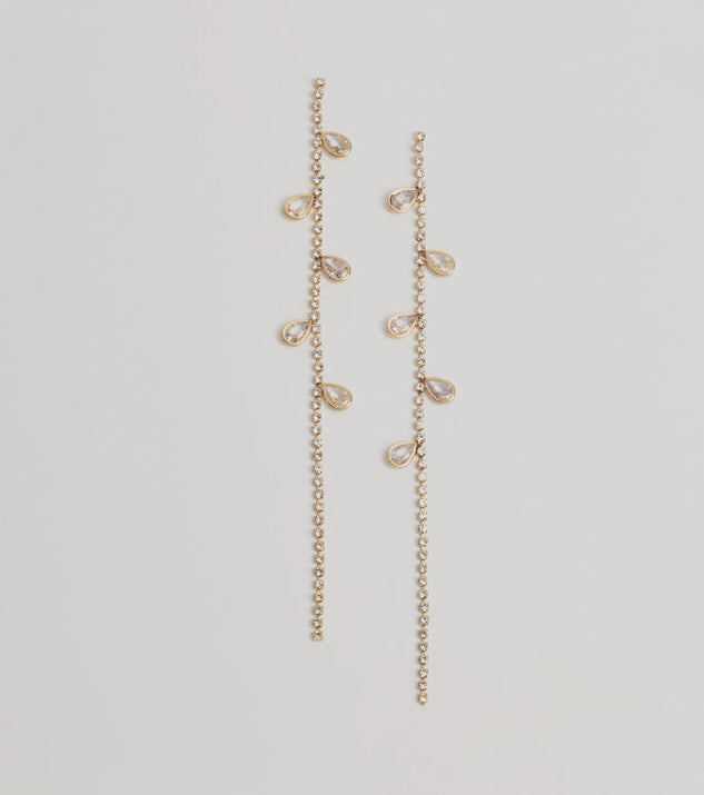 Sparkle Elegance Rhinestone Chain Earrings