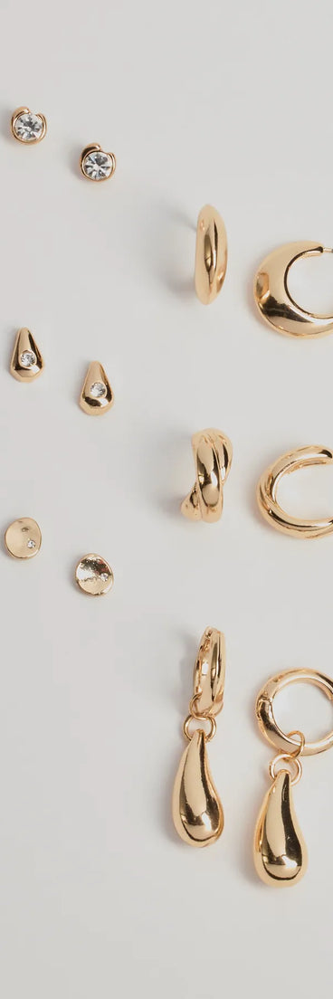 
Upgrade your style game for 2025 with the Glam Vibes Only Six-Pack Earrings Set in gold, perfect for any fashion-forward wardrobe.