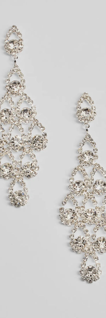 Dazzling Luxe Rhinestone Chandelier Earrings