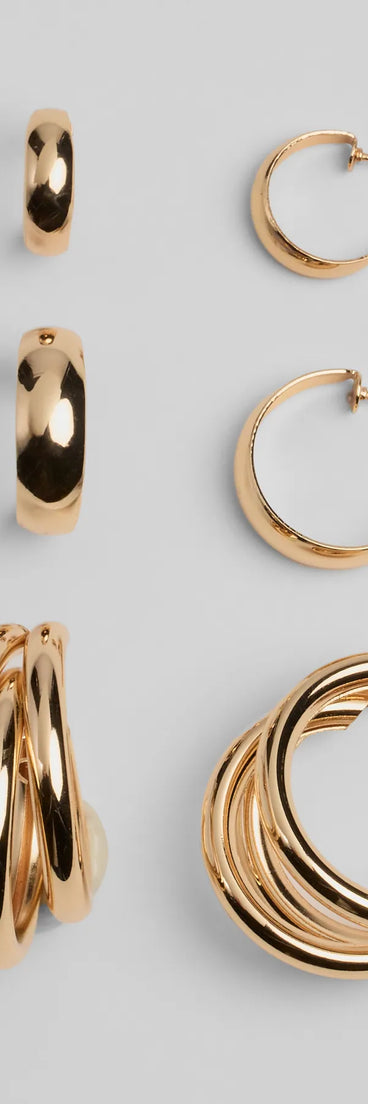 Style Up Statement Hoop Earrings Set