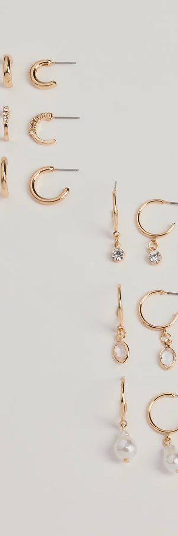 Dainty Sheen Small Hoop Earrings Set
