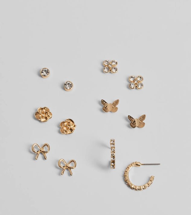Adorable Details Six-Pack Earrings Set