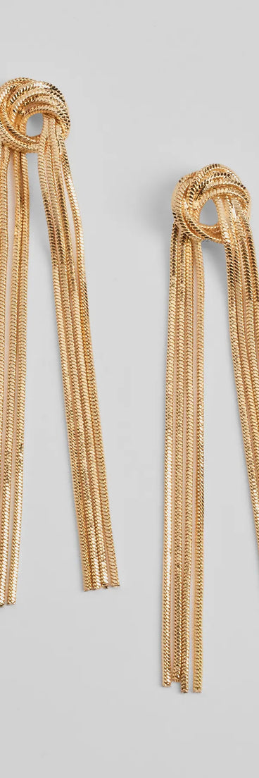 Fab And Fierce Fringe Metal Earrings