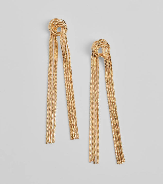 Fab And Fierce Fringe Metal Earrings