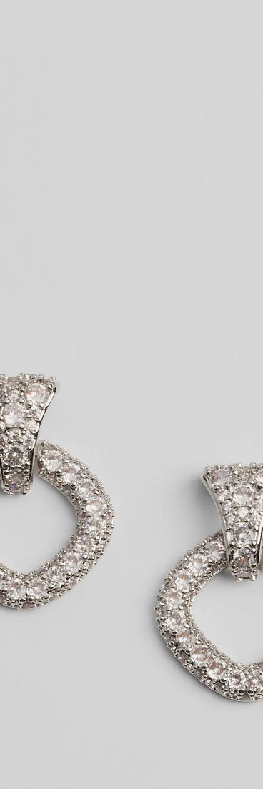 Glimmer Girlie Rhinestone Hoop Earrings