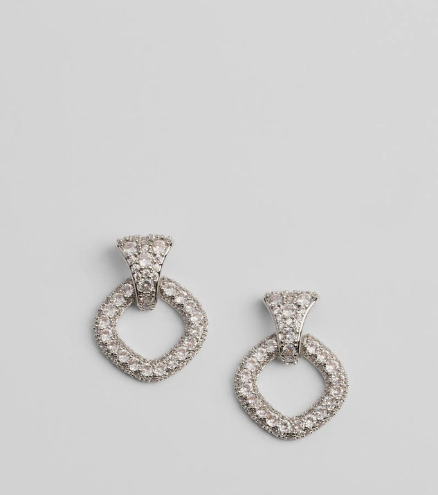 Glimmer Girlie Rhinestone Hoop Earrings