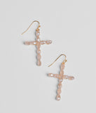 Classically Stunning Gemstone Cross Earrings