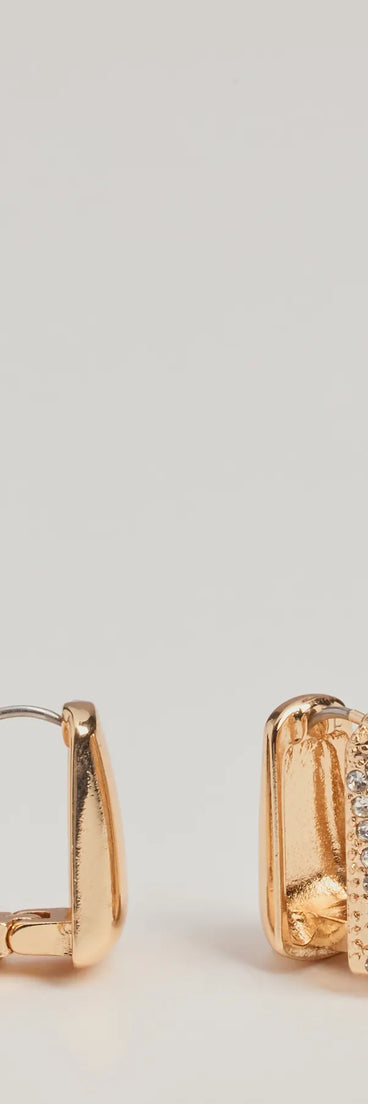 Statement Rhinestone Huggie Earrings