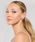 Lovers' Knot Rhinestone Stud Earrings