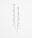 Dainty Glamour Rhinestone Linear Earrings
