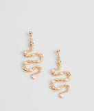 Serious Sass Faux Pearl Snake Earrings