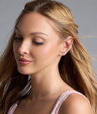 The Upscale Glow Two-Pack Ear Crawlers in silver brings edge and energy to your vibe, ready to elevate any festival look or concert outfit.