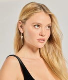 Glitzy Butterfly Charm Pearl Front-To-Back Earrings