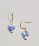 Adorably Dainty Ceramic Heart Small Hoop Earrings, a trendy multi-color addition to women's going-out outfits, is ideal for Christmas party outfits, chic NYE attire, or winter night-out looks that keep you on-trend!