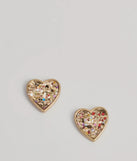 
Upgrade your style game for 2025 with the Glitzy Fab Glitter Heart Stud Earrings in gold, perfect for any fashion-forward wardrobe.