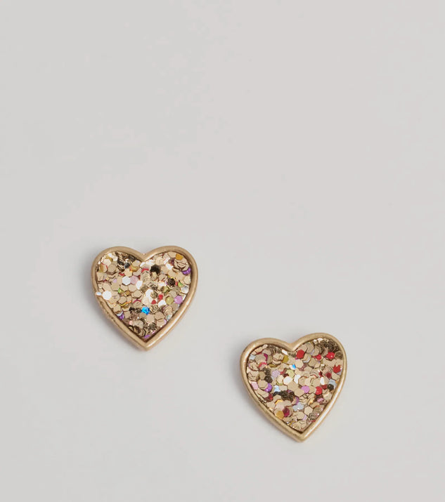 
Upgrade your style game for 2025 with the Glitzy Fab Glitter Heart Stud Earrings in gold, perfect for any fashion-forward wardrobe.