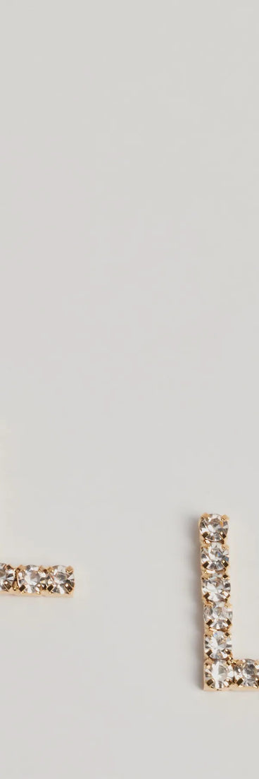 Get inspired with the L Initial Rhinestone Stud Earrings, a feed-worthy gold piece that’s part of Windsor's updated and curated women’s clothing edit packed with must-have fall outfit ideas.