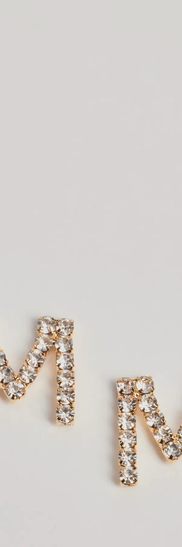 Get inspired with the M Initial Rhinestone Stud Earrings, a feed-worthy gold piece that’s part of Windsor's updated and curated women’s clothing edit packed with must-have fall outfit ideas.