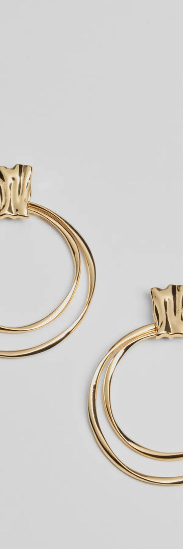 Sleek Shine Hoop Dangle Earrings