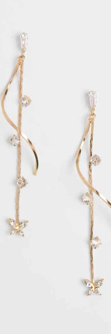 Get inspired with the Glistening Heights Butterfly Rhinestone Earrings, a feed-worthy gold piece that’s part of Windsor's updated and curated women’s clothing edit packed with must-have fall outfit ideas.