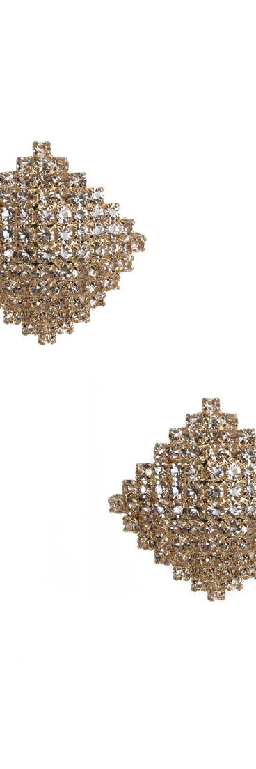 Square Rhinestone Earrings