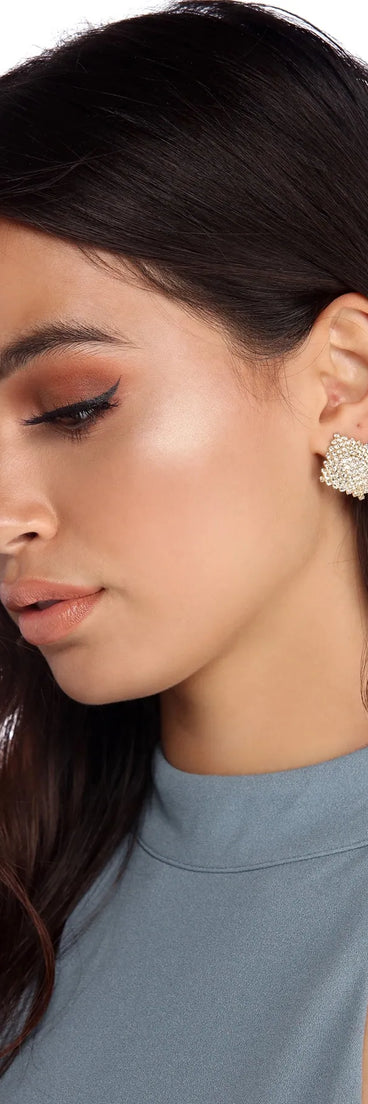 Square Rhinestone Earrings