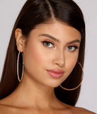 Large Rhinestone Hoops