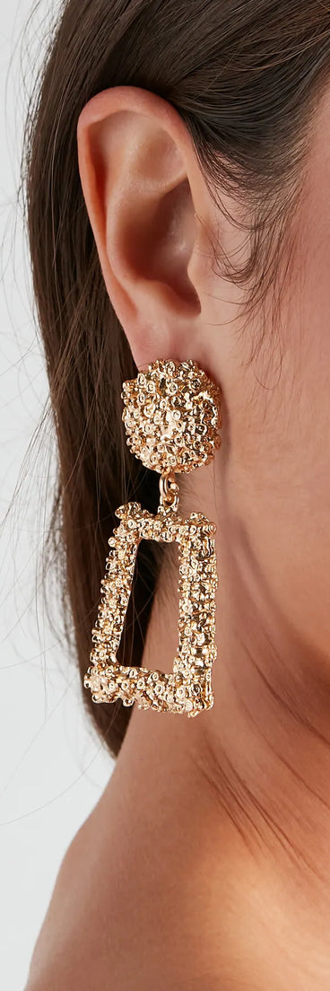 Glam Moment Textured Earrings