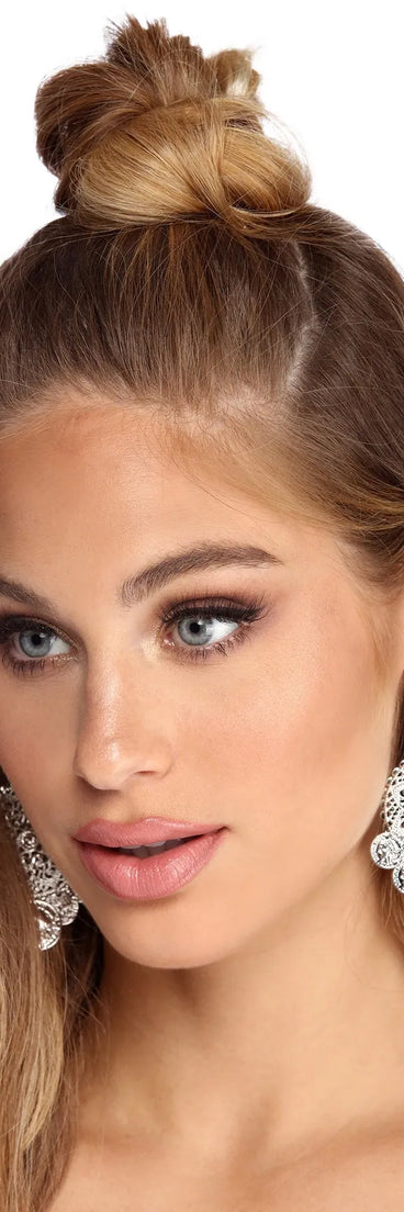 Metal Filigree Coin Duster Earrings