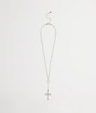 My Path Faux Pearl Cross Necklace