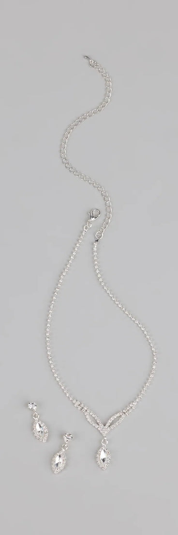 Elegance in Every Drop Necklace and Earrings Set