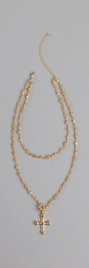 True Grace Layered Cross Necklace