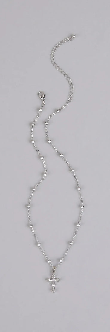 Bless Up Beaded Cross Necklace