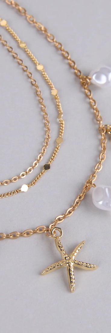 Mermaid Era Dainty Charm Necklace Set